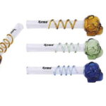 Lufka szklana CZASZKA 12cm MIX kolor