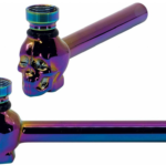 Lufka szklana tęczowa czaszka 12cm