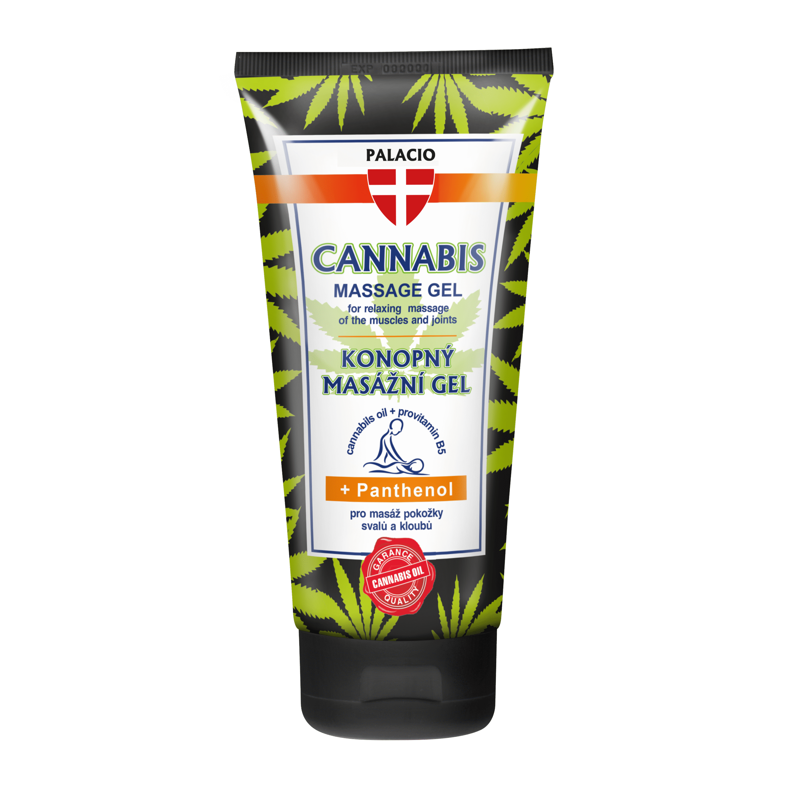 żel konopny z pantenolem 200 ml Żel konopny do masażu Palacio Cannabis z Pantenolem 200ml - obrazek 1
