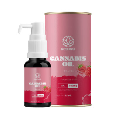 Medicanna Olej konopny CBD 5% 10 ml o smaku Malinowym